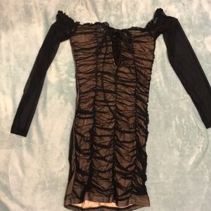 COPY - Black off the shoulders mini dress